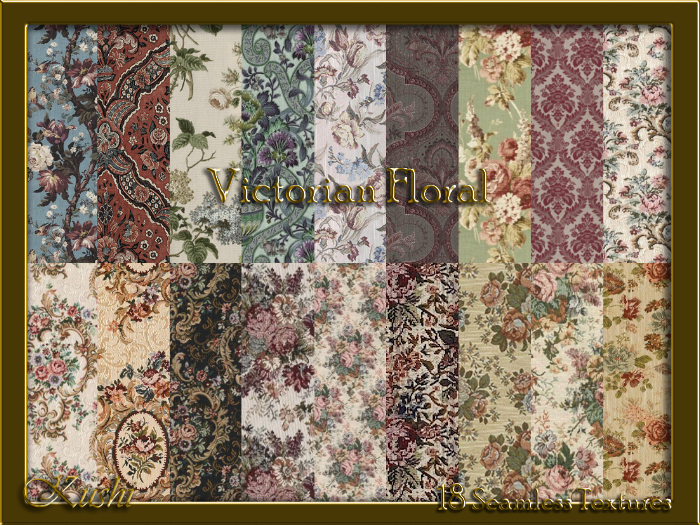 Victorian Floral Seamless Texture Pack
