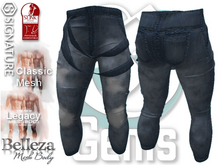 BLUE, PLAID, TORN, STAINED AND WHITE JEANS FOR VARIOUS BODIES