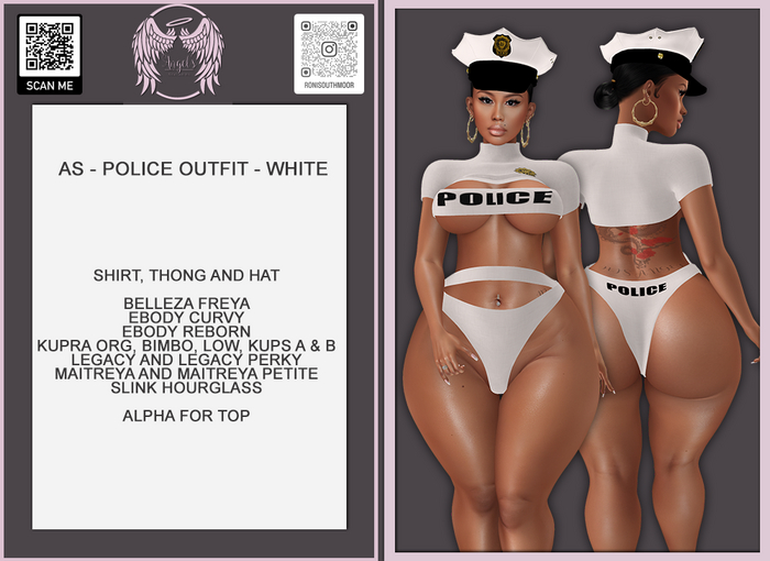 AS - POLICE OUTFIT - WHITE (FEMALE) - UNPACKING HUD