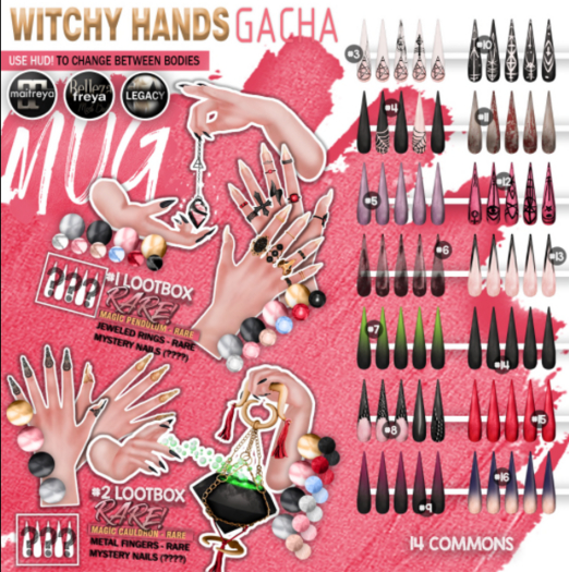 MUG - Witchy Hands - #12 Nail Set