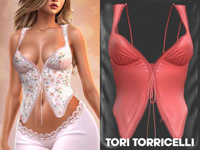 TORI TORRICELLI // Eugenie Top  // Coral