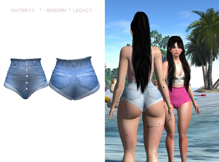 Be.Radikal.Be.Unique.Yaileen's shorts - Old Light Blue