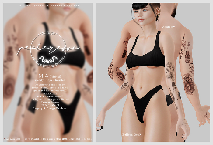 pecheresse. mia tattoo (arms edition)