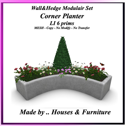 Wall & Hedge System Corner Planter
