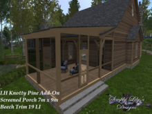 LH Ranch - Knotty Pine/Knotty View Screen Back Porch Ext. Beech Trim ~SLD MESH~