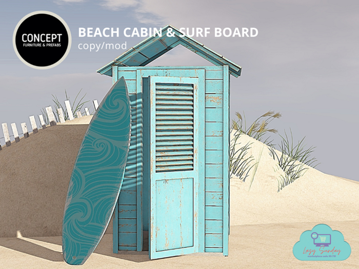 BEACH CABIN & SURF BOARD