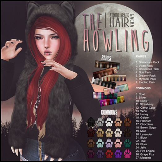 [Atomic] Hair Gacha // Howling // Magenta
