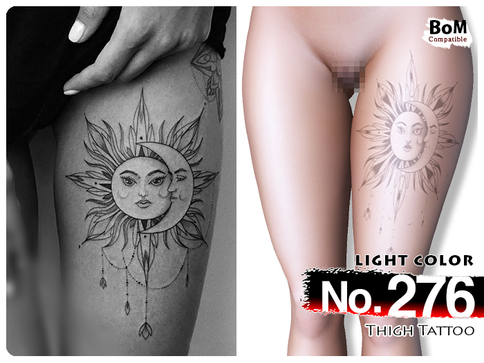 (Thigh Tattoo) No.276 Light