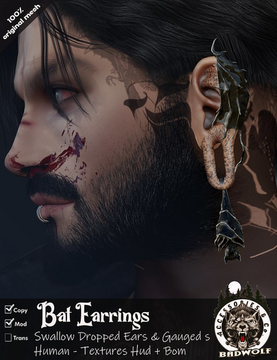 Badwolf - Bat Earrings (ADD)