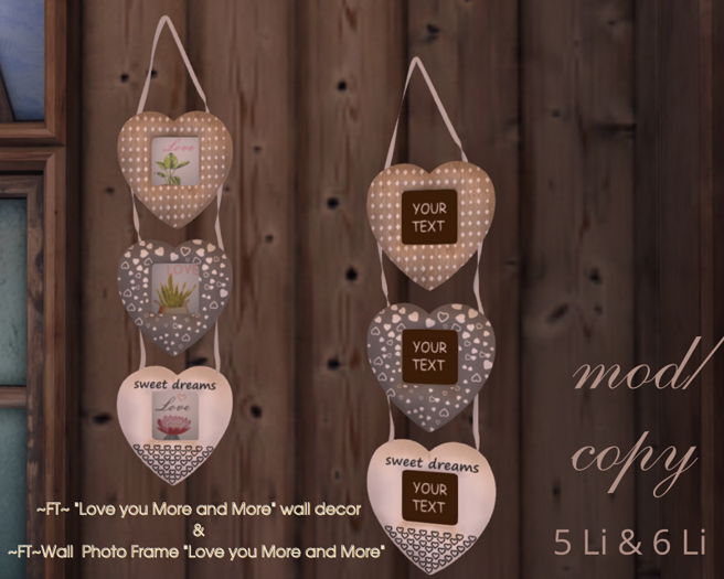 ~FT~ "Love you More and More" wall decor 