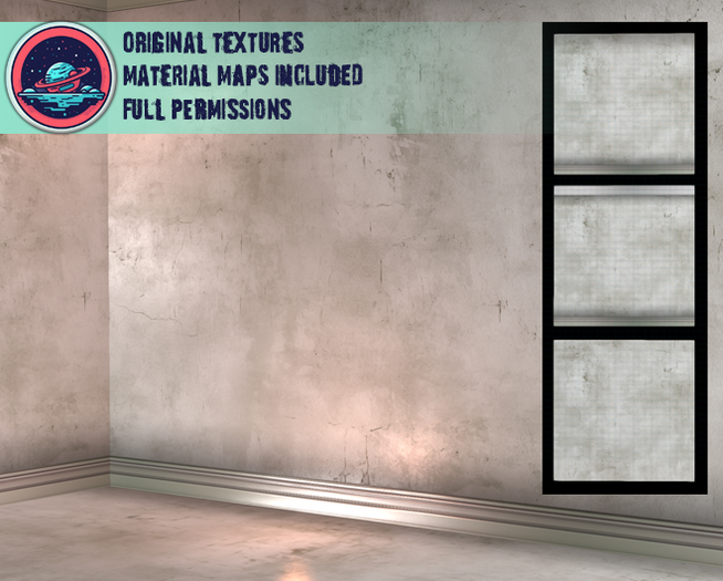 ::T:: Materials Texture: Distressed Pastel Wall 1a-c (Ecru Neutral)