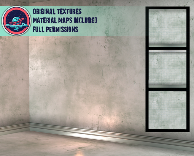 ::T:: Materials Texture: Distressed Pastel Wall 1a-c (Sage Green) (10% off)