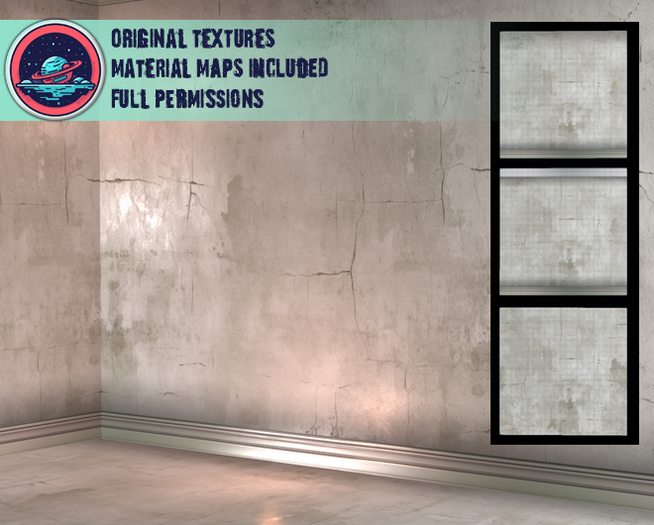 ::T:: Materials Texture: Distressed Pastel Wall 3a-c (Ecru Neutral) (10% off)