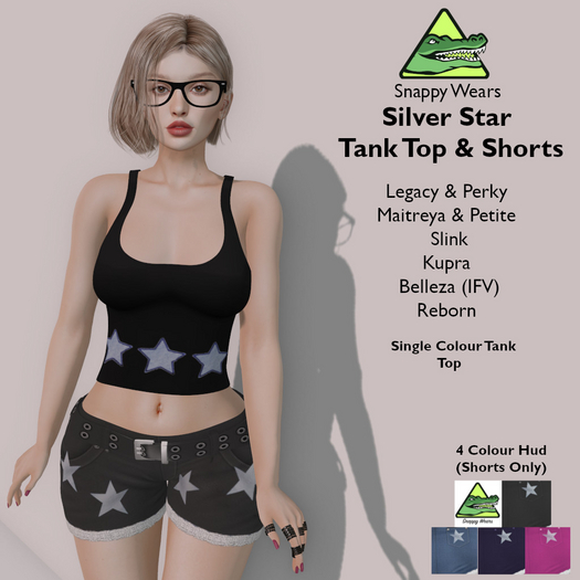 Snappy // Silver Star Shorts and Top