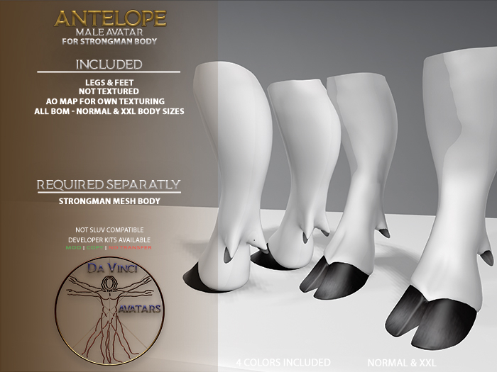 Da Vinci Hoofed Feet set