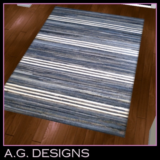 A.G. DESIGNS - Blue Rough Weave Rug