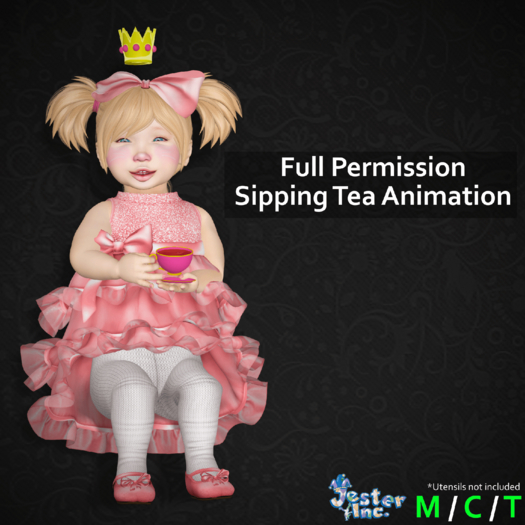 [Jester Inc.] Full Perm Sipping Tea Animation!