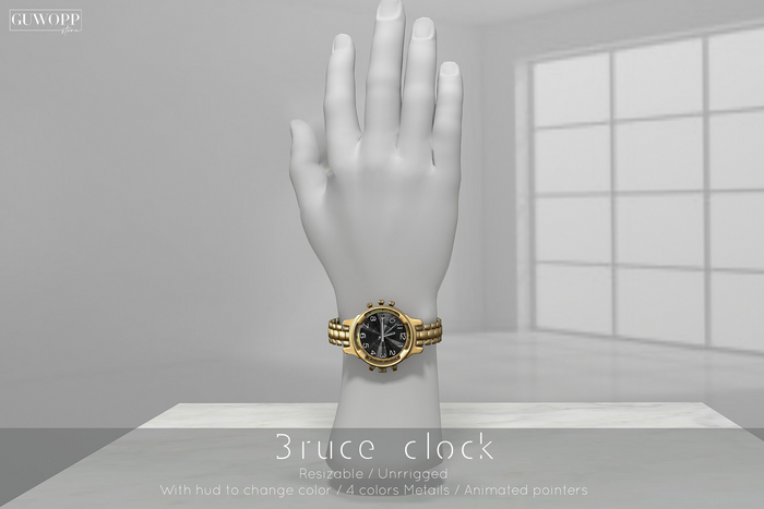 Guwopp - Bruce clock Gold