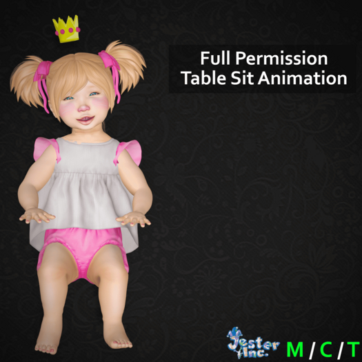 [Jester Inc.] Full Perm Table Sit Animation!