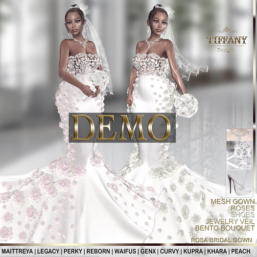 ::TD:: Rosa Bridal Gown {Mesh] DEMO
