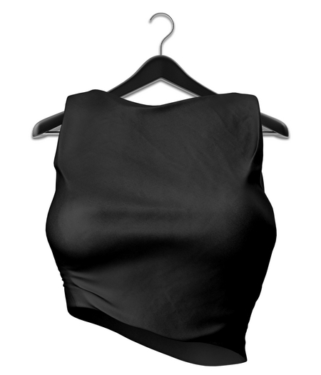 [HUNTT] - Liu Cropped Muscle Tee - Noir