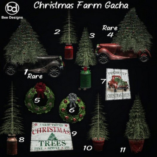 01 Bee Designs Christmas Farm RARE