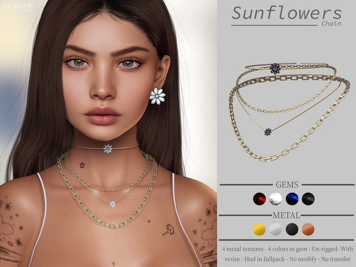 Guwopp - Sunflowers Neck Gold