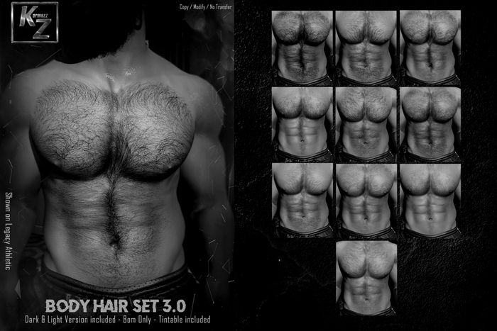 #DEMO Karmazz Body Hair Set 3.0 - Dark & Light Version