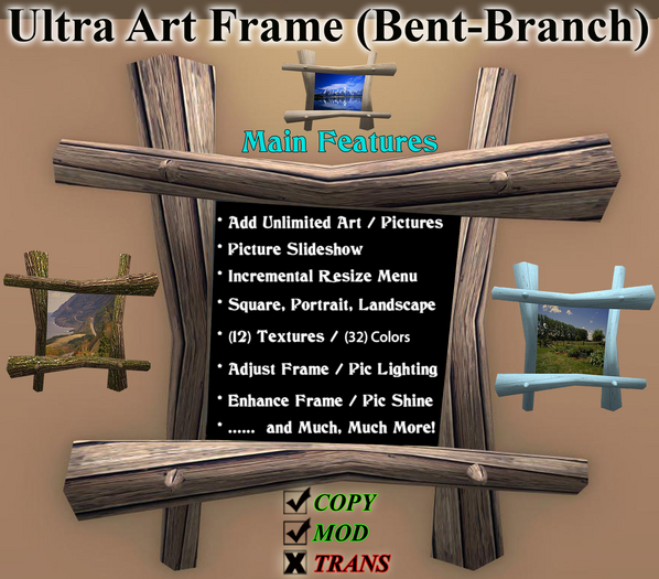 Ultra-Art-Frame (Bent-Branch) v.1 (CM-230707-BB)