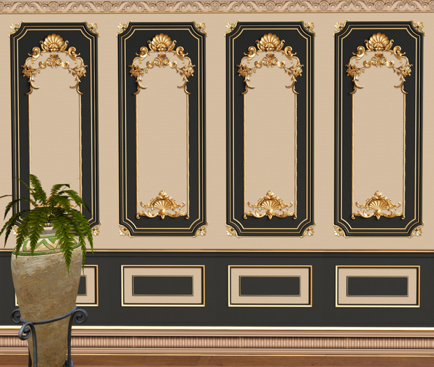 Baroque Interior Wall Texture LIGHT BEIGE
