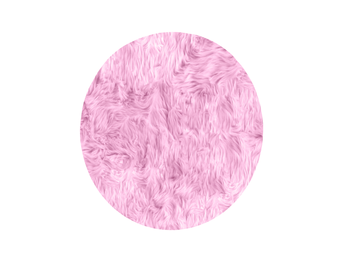 (L&K DECOR EMPORIUM) Round Fur Rug-Baby Pink