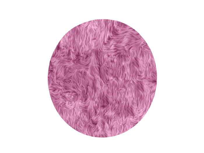 (L&K DECOR EMPORIUM) Round Fur Rug-Pink