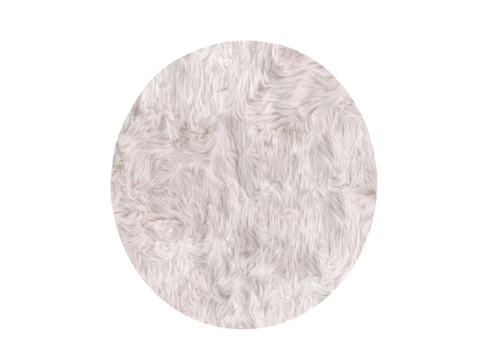 (L&K DECOR EMPORIUM) Round Fur Rug-Beige