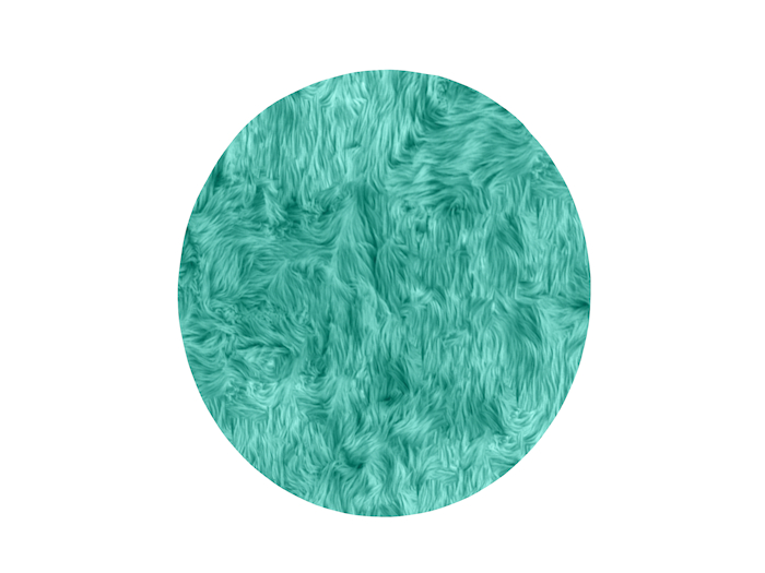 (L&K DECOR EMPORIUM) Round Fur Rug-Mermaid Teal