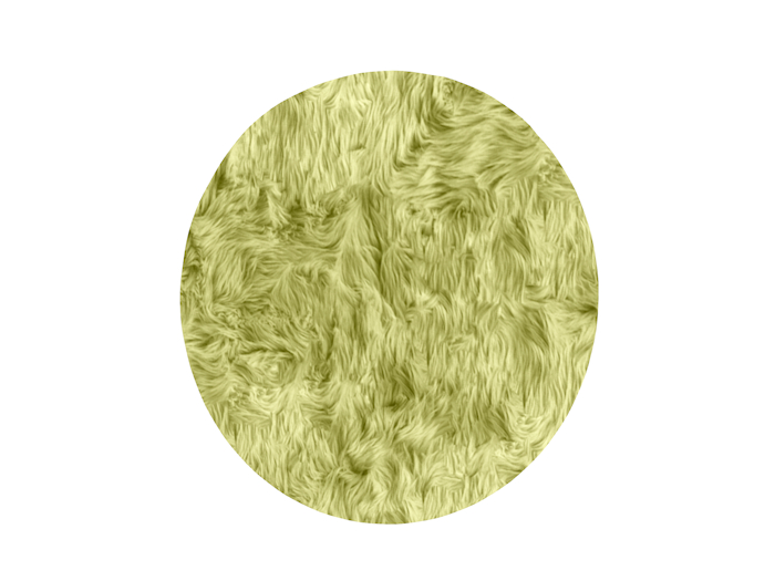 (L&K DECOR EMPORIUM) Round Fur Rug-Muppet Green