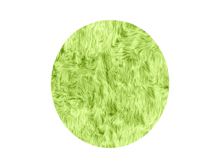 (L&K DECOR EMPORIUM) Round Fur Rug-Electric Green