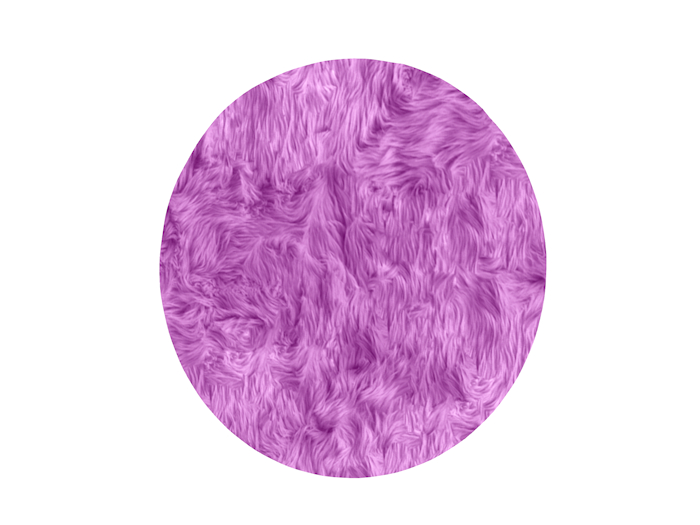 (L&K DECOR EMPORIUM) Round Fur Rug-Purple