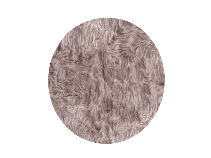 (L&K DECOR EMPORIUM) Round Fur Rug-Mink Brown