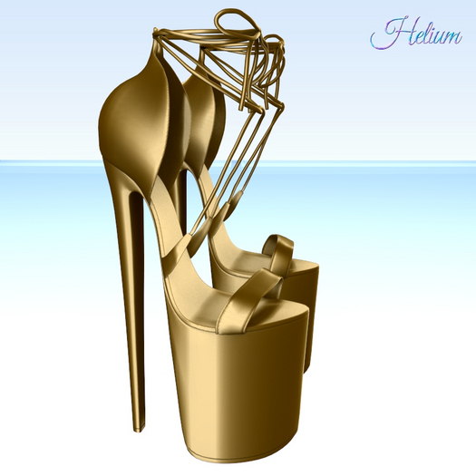 Gold Charm Heels