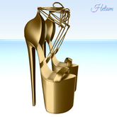 Gold Charm Heels