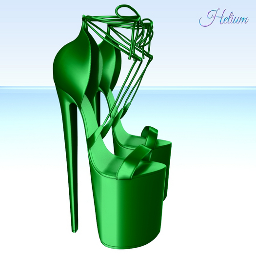 Green Charm Heels