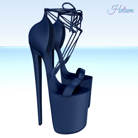 Navy Charm Heels