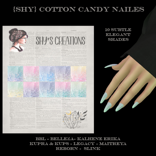 {SHY} Cotton Candy Oval Nails- Add to unpack