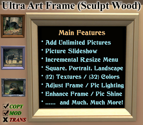 Ultra Art Frame (Sculpt-Wood) v.1 (CM-230707-SW)