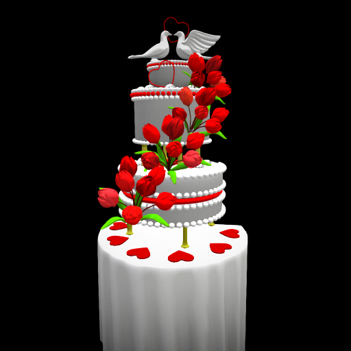 BR - Red Tulip Wedding Cake (giver)