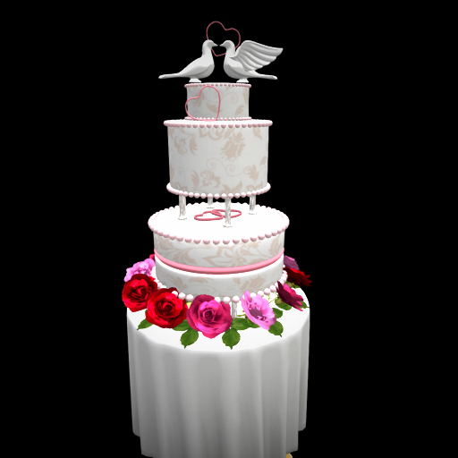 BR - Pretty in Pink Wedding Cake (giver)
