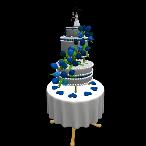 BR - Blue Tulip Wedding Cake (giver)