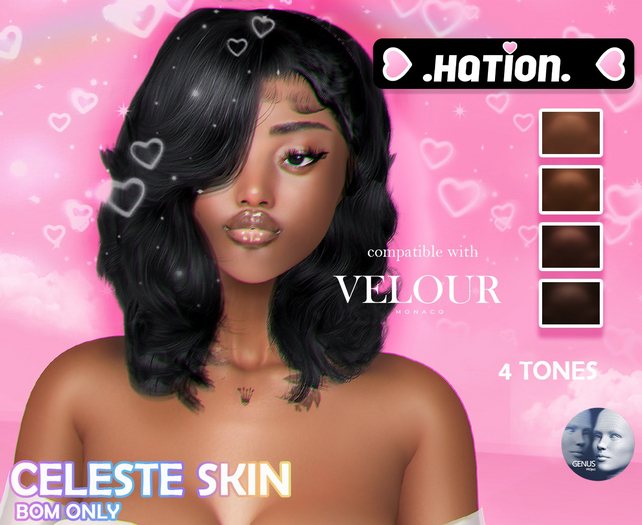.HATION. Celeste skin EBONY - GENUS