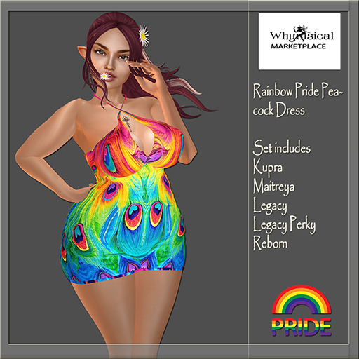 Rainbow Pride Peacock Dress Set