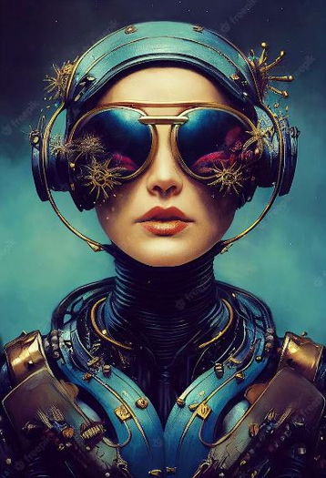 Steampunk Woman - Art Poster